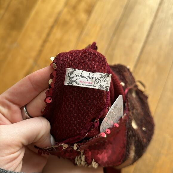 Free People Seeing Double Sequins Red/Rouge Dress Small NWT NEW YEARS DRESS - Picture 6 of 6